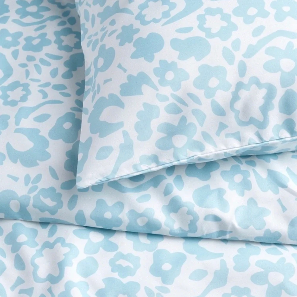 Blue Floral Duvet Set - Queen/Full (Double)